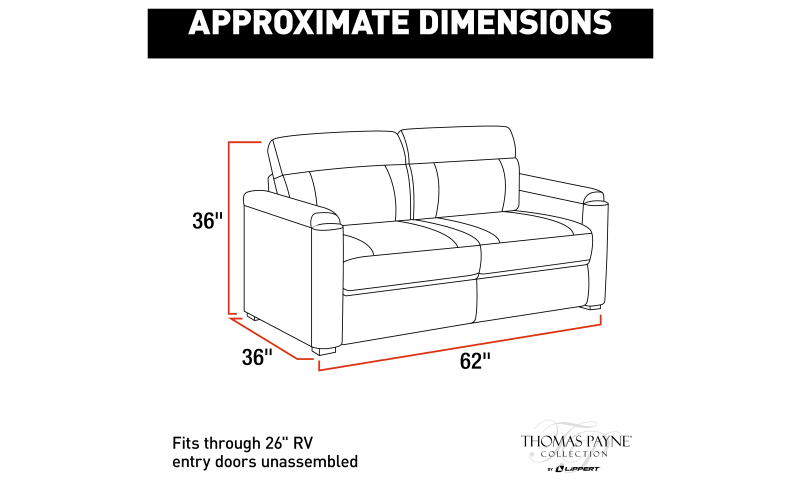 Thomas payne rv trifold sofa best sale
