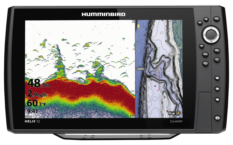 Humminbird Helix 12 CHIRP Mega SI+ GPS G4N Fish Finder Bundle with Mega Live Imaging and Mega 360 Ultra Imaging for Minn Kota
