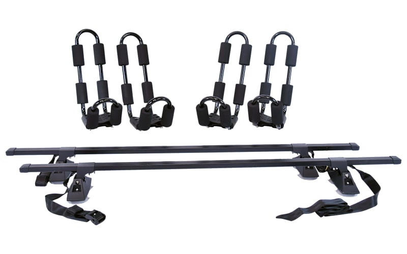 Malone VersaRail Cross Rails with EcoRack J-Rack Kayak Carrier 2-Pack