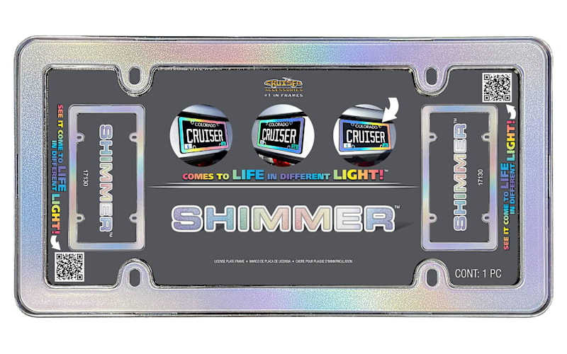 Cruiser Accessories Shimmer Iridescent License-Plate Frame