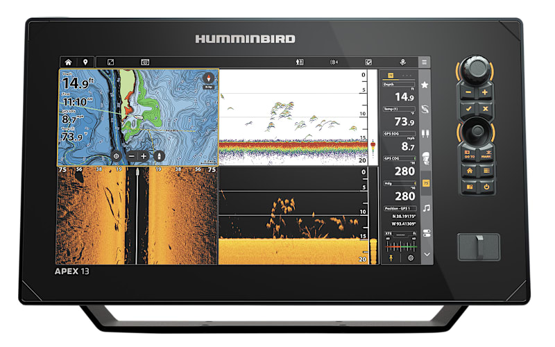 cabela's fish finders gps Humminbird APEX 13 Chartplotter MSI+ VX