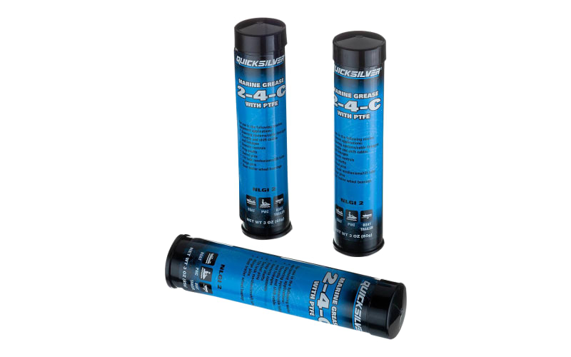 Quicksilver 2-4-C 3 oz Marine Grease/Lubricant with PTFE 3