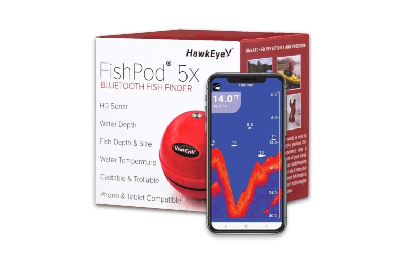 HawkEye FishPod 5X Bluetooth Portable Sonar Fish Finder