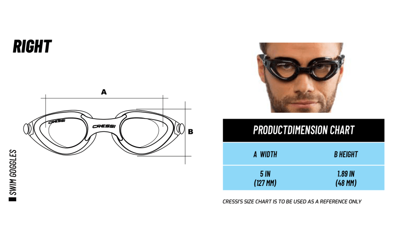 Cressi Right Adult Swim Goggles with Curved Lenses for Wide Vision Cabela s