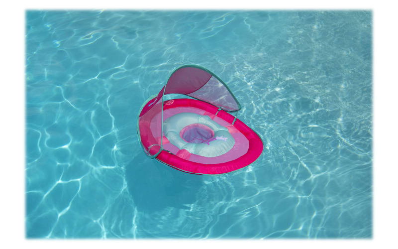 SwimWays Infant Baby Spring Float with Removable Sun Canopy - Pink