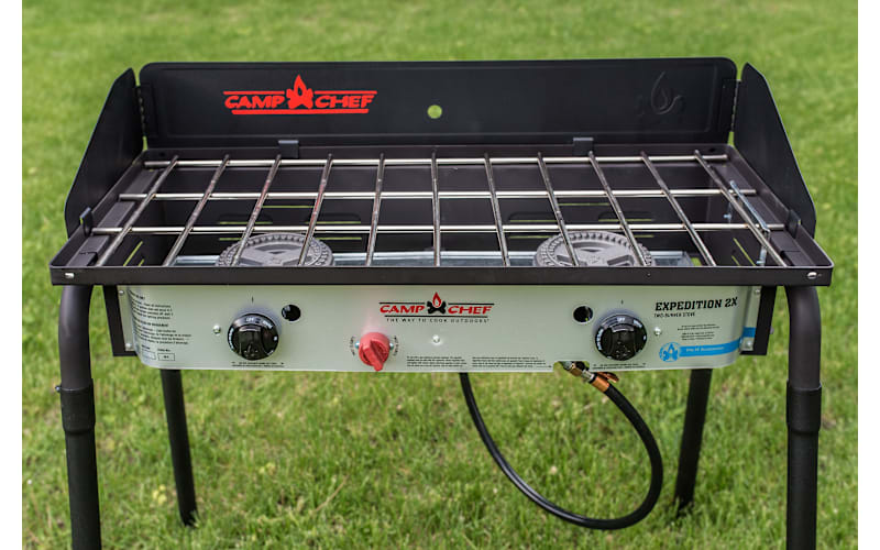 Camp Chef® Expedition 2X Two Burner Stove with Griddle Bass Pro