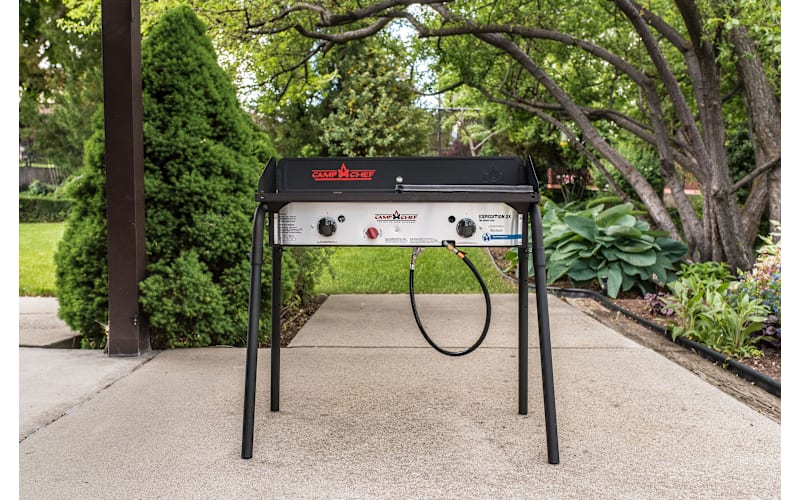 Camp Chef® Expedition 2X Two Burner Stove with Griddle | Bass Pro