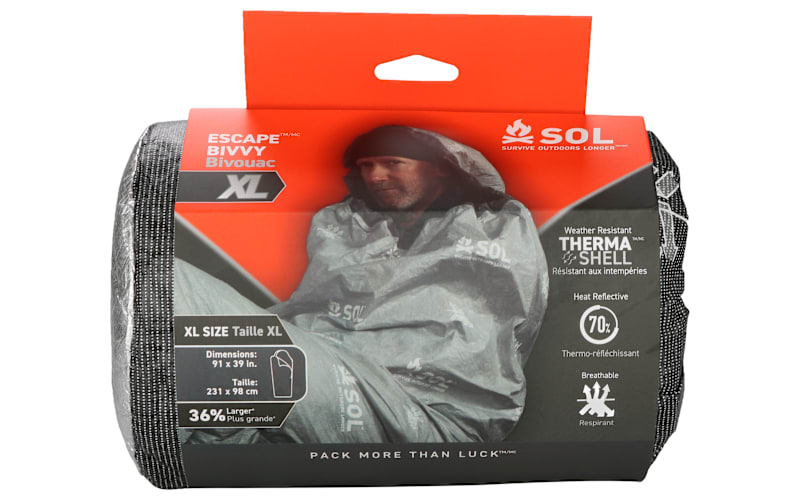 アウトドア寝具 SOL ESCAPE PRO SOL BIVVY S.O.L.® Escape™ Bivvy XL with Hood | Bass Pro Shops Canada