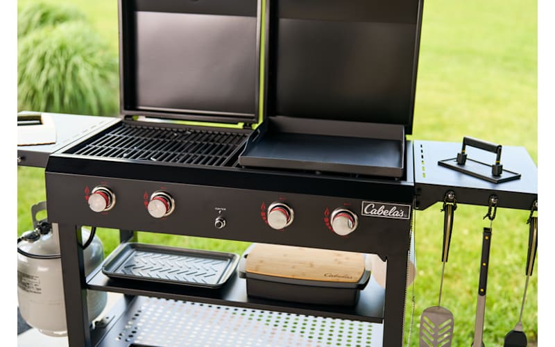 Cabela's Deluxe 4-Burner Event Grill and Griddle Combo | Mack's
