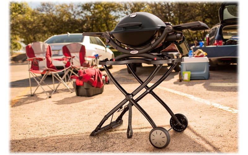 Weber Q 1200 Black Gas BBQ with Stand