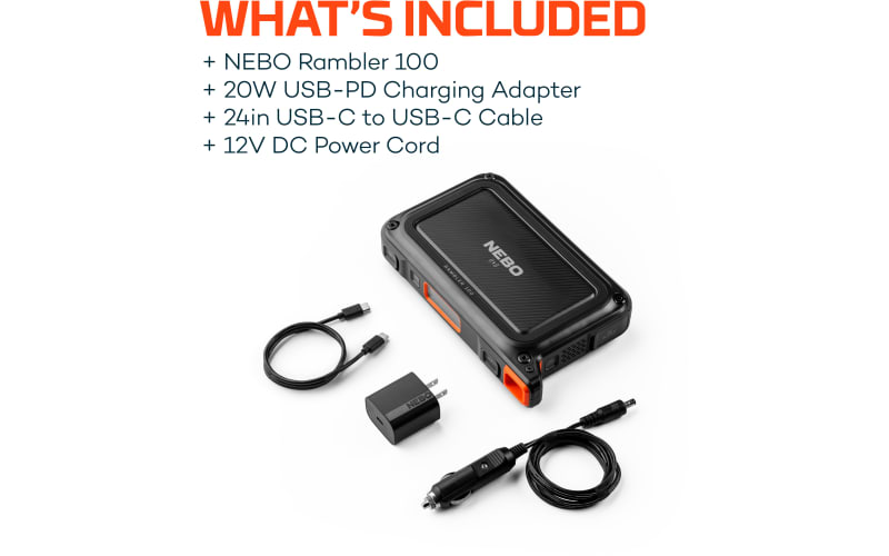 NEBO Rambler 100 Portable Power Station | Bass Pro Shops