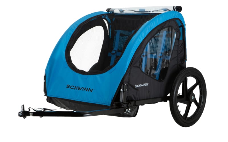 schwinn bicycle trailer reviews Schwinn Shuttle Bike Trailer, Black/Blue