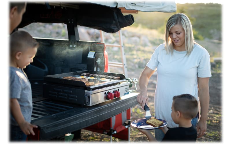 Hard Cover Hood Compatible with Blackstone 17 Inch Tabletop Griddle Front  Grease ONLY, with Temperature Gauge and Brackets