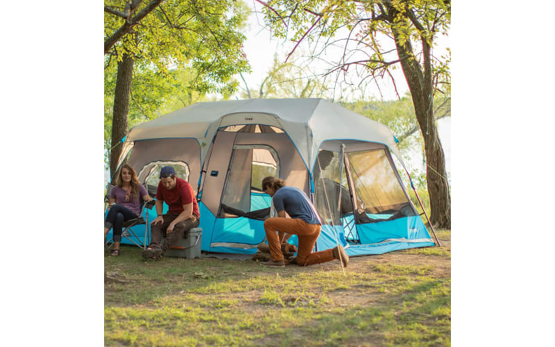 Core 10 person lighted instant Cabin tent  Is it really a 2 mins. set-up?  