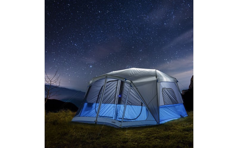 Core lighted 10 person instant cabin tent with screen room online