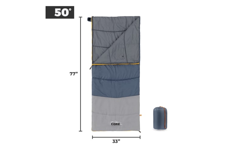 CORE Equipment 50°F Rectangle Sleeping Bag | Cabela's