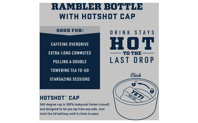 Yeti 18 oz. Rambler Hotshot Bottle, Camp Green