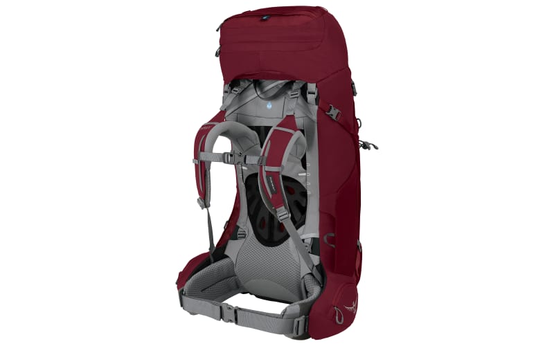 osprey 55 backpack bass pro shop Ariel 55 Osprey Packs Claret Red / XS/S