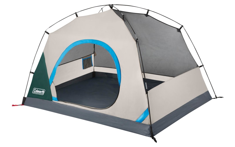 Coleman Skydome 4-Person Camping Tent with Full-Fly Vestibule, Evergreen