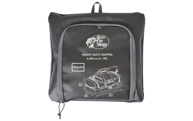 Bass Pro Shops Heavy-Duty Packable Duffel Bag - Gray/Black - 100L