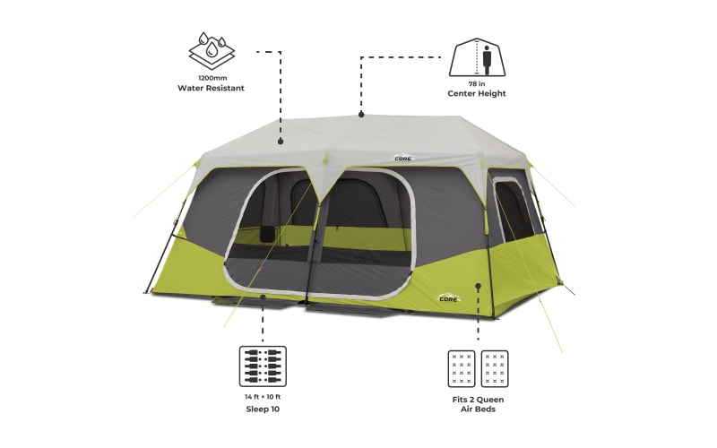 キャンベル　第10版　10巻セット Core Equipment 10-Person Instant Cabin Tent | Cabela's