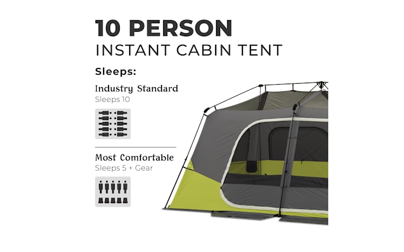 Core Equipment 10-Person Instant Cabin Tent