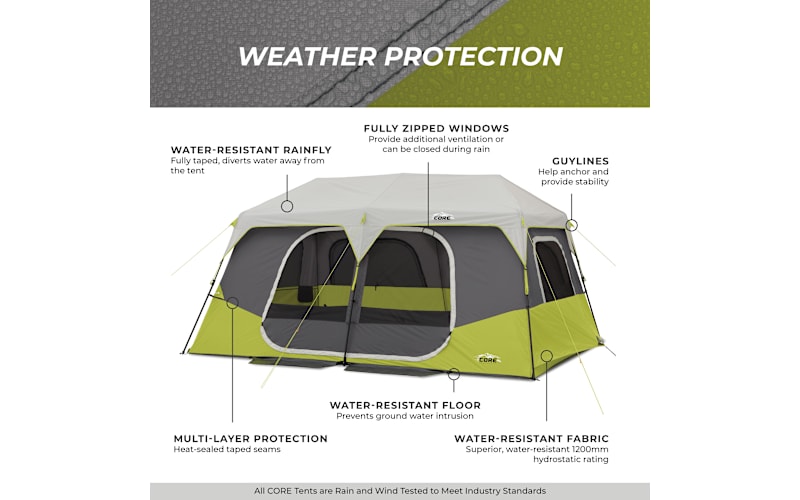 Core Equipment 10-Person Instant Cabin Tent