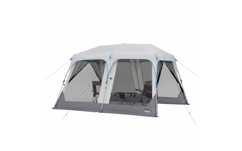 Core 10 Person Instant Cabin Tent with Screen Room 14' x 10', Grey