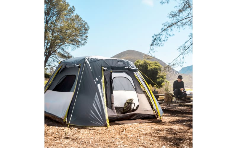 OUTBOUND QuickCamp 6-Person 3 Season Cabin Tent with Rainfly and Carry Bag,  Blue CTI0763239B - The Home Depot