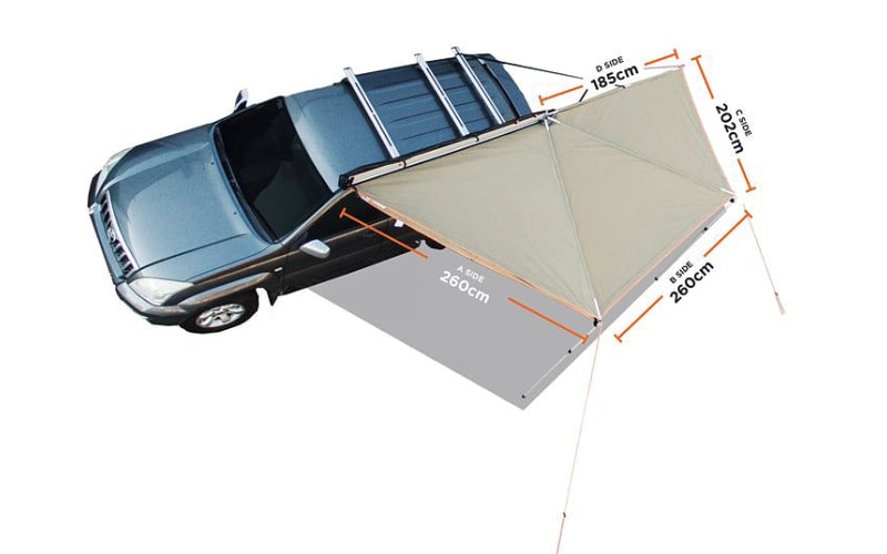 OZTENT FOXWING 180 Left Hand Side Awning