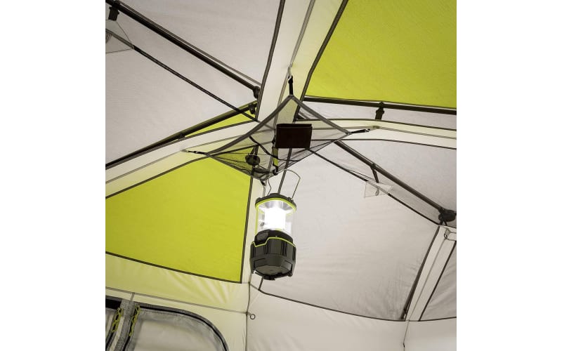 Great Cabin Tent Lighting on the Cheap 