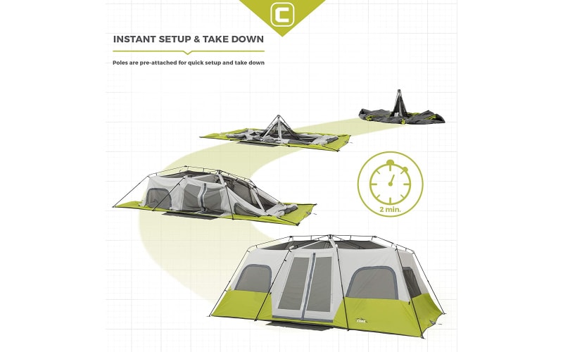 Second Look: CORE 10-Person Lighted Instant Cabin Tent from Costco