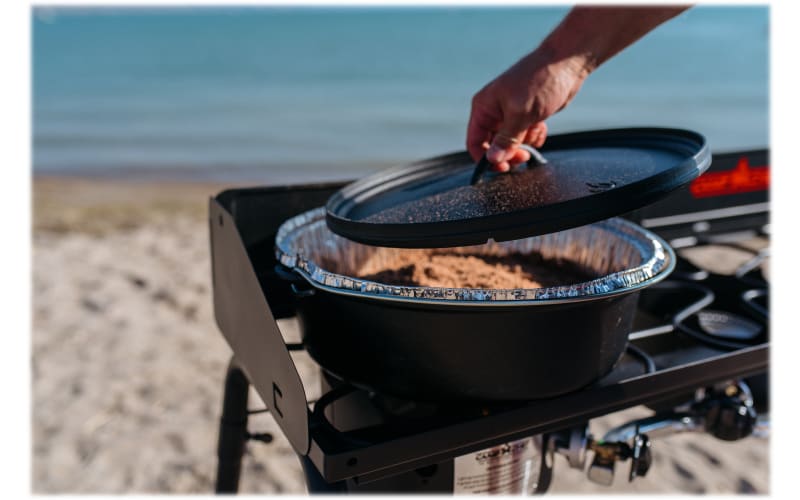 Using the Camp Chef Big Gas Grill as a Dutch oven table