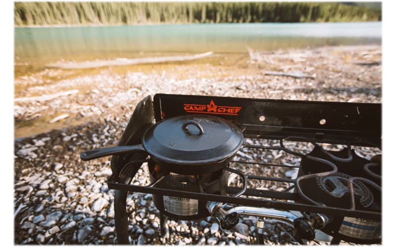 Outdoor Propane Stove on Wheel Cart with 2 burners