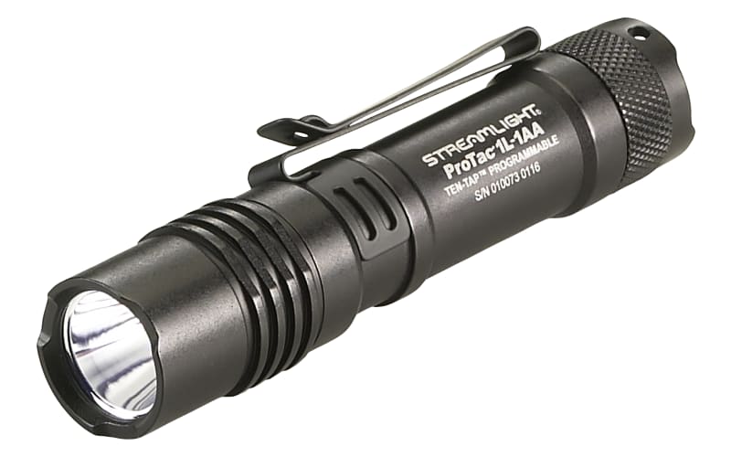 brightest rechargeable waterproof fighting flashlight baibian 100000 High Lumens, Super Bright Flashlights High Powered, Handheld Tactical LED Flashlight-Zoomable 5 Modes-31H Runtime for Emergency Camping (Blue) When the flashlight is powered off Polytac ProTac 1L-1AA Extra-Bright Dual