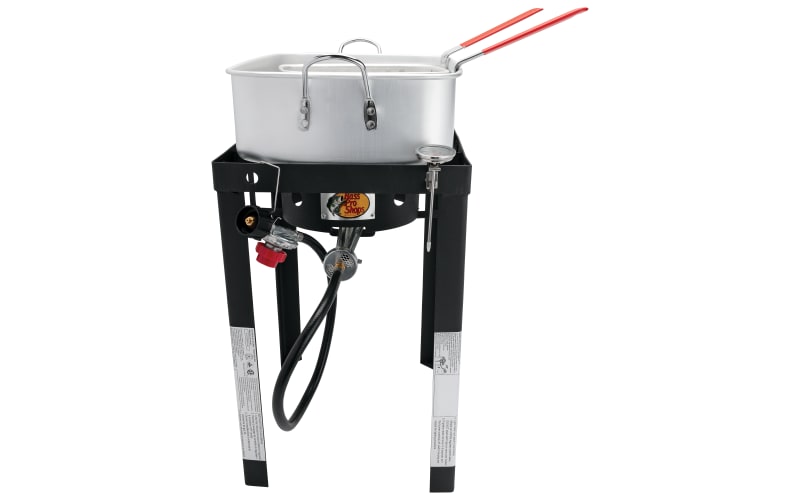 OUTDOOR FRYER SET Gas Stove Propane Stand w/ Pot Basket Fish Fries Chicken  Wings