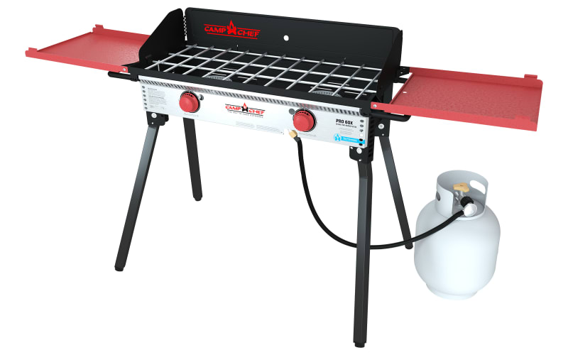 Camp Chef Deluxe 2-Burners Propane Push and Turn Stainless Steel