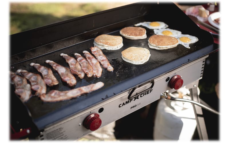 Camp Chef Super Deluxe Two Burner Fry Griddle For Three Burner Stoves -  Black