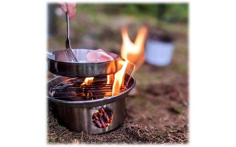  Kelly Kettle Camp Stove Stainless Steel - Boils Water