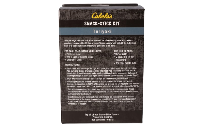 Cabela's Smokehouse Teriyaki Snack Stick Kit