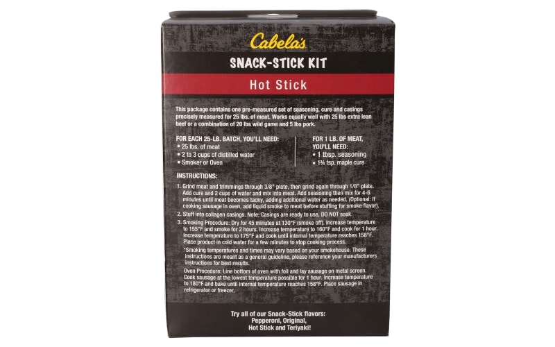 Cabela's Smokehouse Hot Stick Snack Stick Making Kit | Cabela's