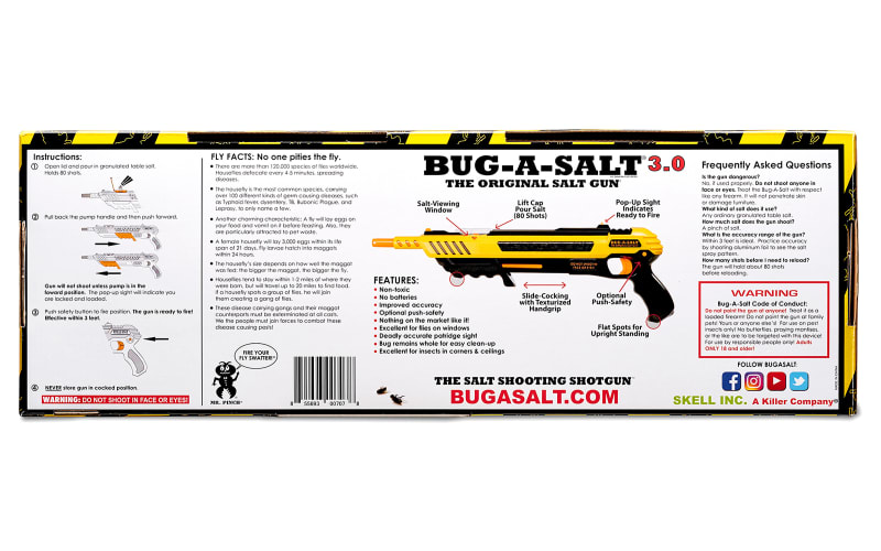 Pistolet à sel Bug A Salt Black Fly Edition 3.0 - Armurerie Loisir