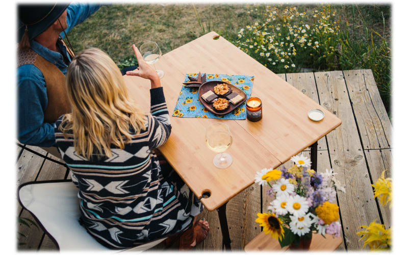 TravelChair Kanpai Rectangle Bamboo Table Cabela's