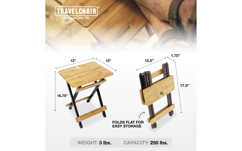 Travelchair kanpai bamboo hotsell table