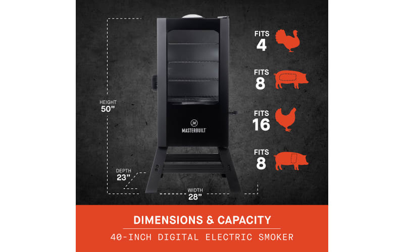 Masterbuilt 40 In. Vertical Digital Electric Smoker with Legs