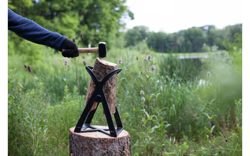 Wood holder for discount splitting