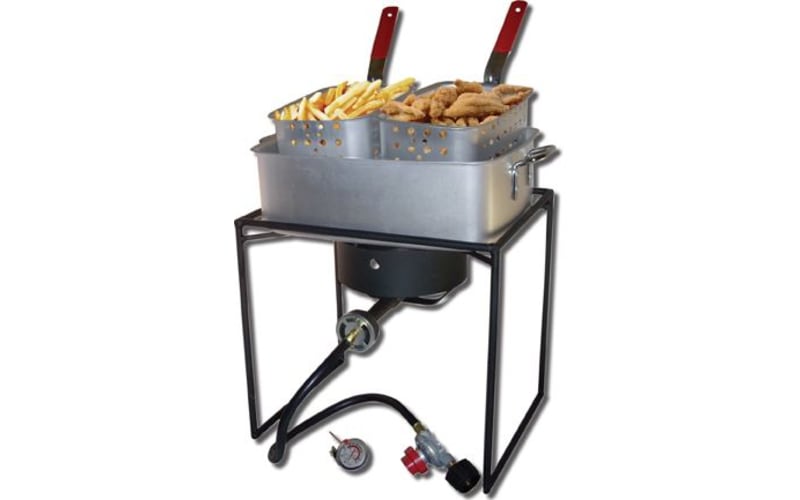 King Kooker 16'' Rectangular Outdoor Cooker Package with