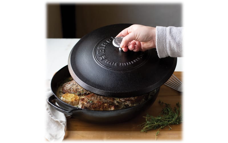 Lodge Blacklock Triple-Seasoned Cast-Iron Braiser With Lid | Cabela's