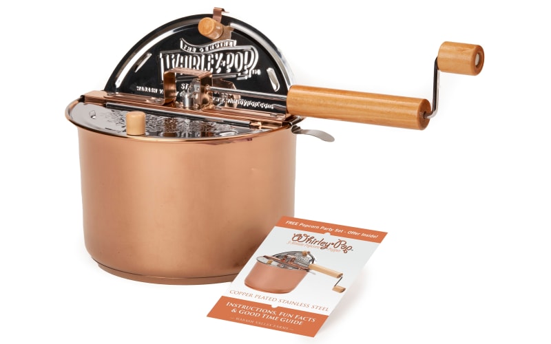 Wabash Valley Farms Classic Copper Whirley Pop Popper Set