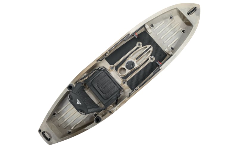 Ascend 10T White Sit-On-Top Kayak with Enhanced Seating System Fishing  Package